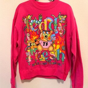 Teddy Fresh Vibrant Pink Sweatshirt with Graphic Design